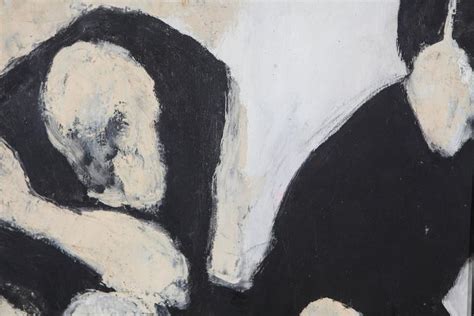 Black And White Abstract Figure Painting At 1stdibs Black And White