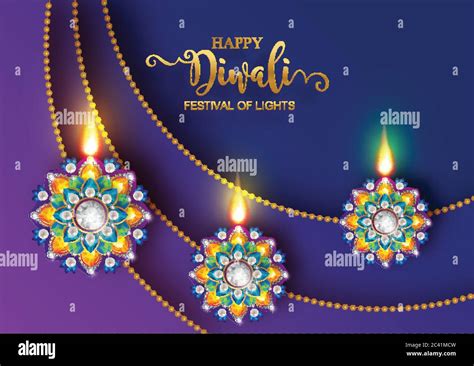 Diwali Deepavali Or Dipavali The Festival Of Lights India With Gold