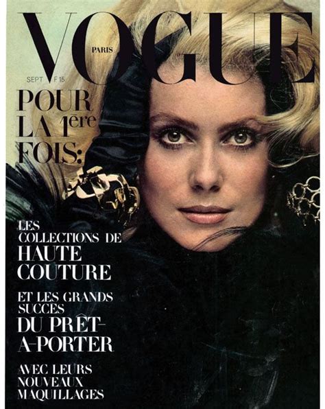 Catherine Deneuve On The September 1970 Cover Of Vogue Paris Vintage