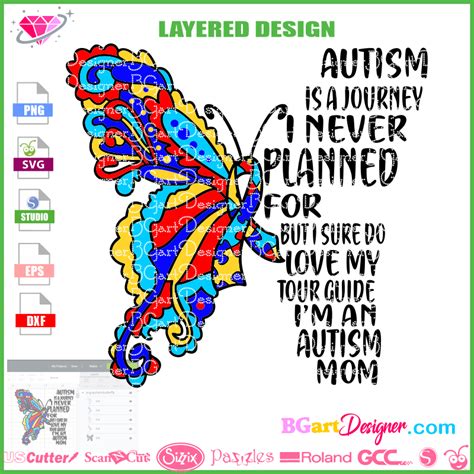 Download lllᐅDownload Autism butterfly svg - gift diy t-shirt cricut silhouette dxf