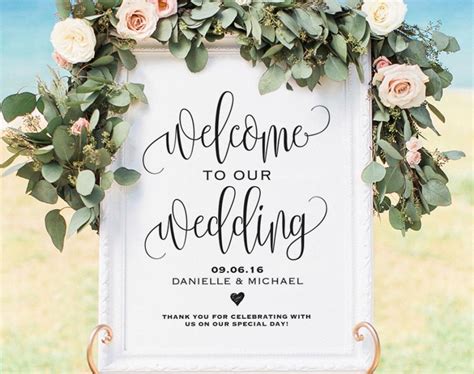 Jack and ginger studios decorated this sign with a casual greeting (oh, hi!) and a minimalist arrow, which directed approaching guests; Welcome Wedding Sign, Welcome Wedding Printable, Wedding ...