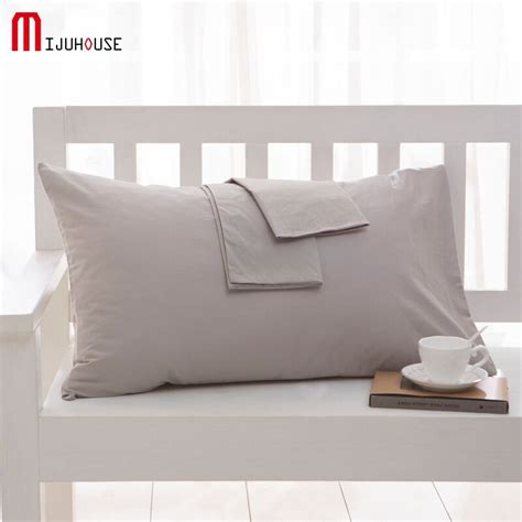 100 Cotton Pillowcase 18 Solid Color Modern Simple Style Rectangle Pillow Case Sleeping