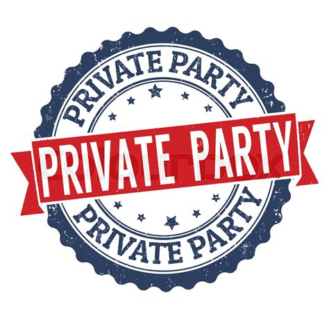 Private Party Sign Or Stamp Stock Vector Colourbox