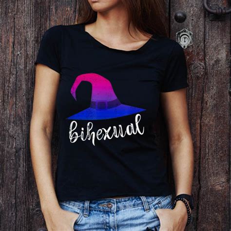Official Bisexual Witch Pun Bihexual Bi Pride Flag Colors Halloween Shirt Hoodie Sweater