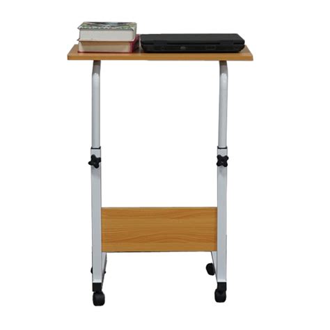 Small Table With Wheels E1 15mm Chipboard Steel Tray Table Adjustable