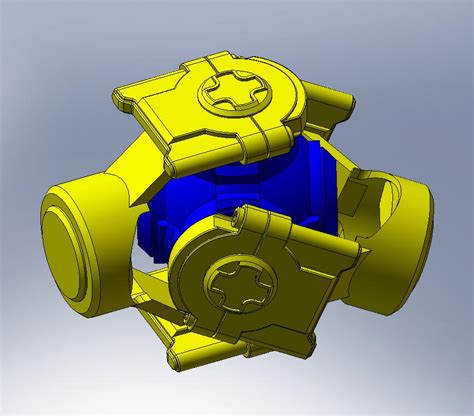 万向节联轴器机构模型3d图纸 Solidworks设计solidworks 2007模型图纸下载 懒石网