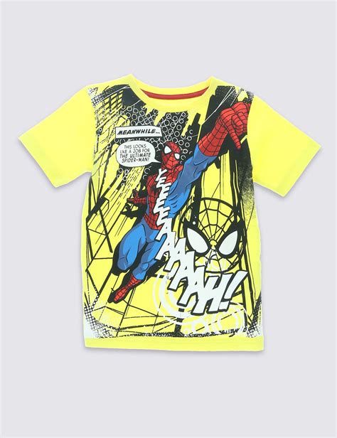 Pure Cotton Spider Man™ Comic T Shirt 1 8 Years Mens Fashion Sweaters