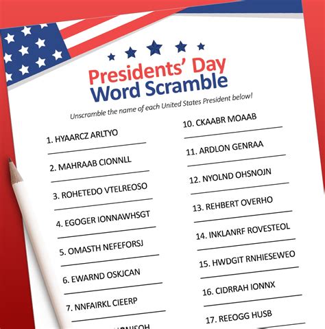 Presidents Day Game Us Presidents Game Printable Games Etsy