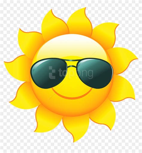 Transparent Sun Emoji With Shades Sun Clipart Free Png Download