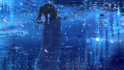 2560x1440 Anime Girl Reflection Water 1440p Resolution Hd 4k