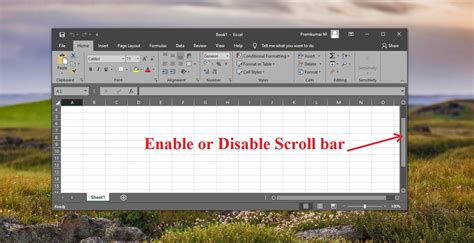 How To Enable Or Disable Scroll Bar In Excel Technoresult