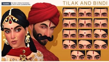 Tilak And Bindi By Leonking At The Sims Middle Easterners South