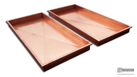 Custom Copper Ice Tray With Drain Pipe Welded Riverside