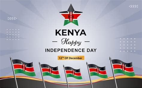 Premium Vector Kenya Poster For Independence Day