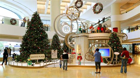 Christmas Decoration In Shopping Mall Editorial Stock Photo  Image of