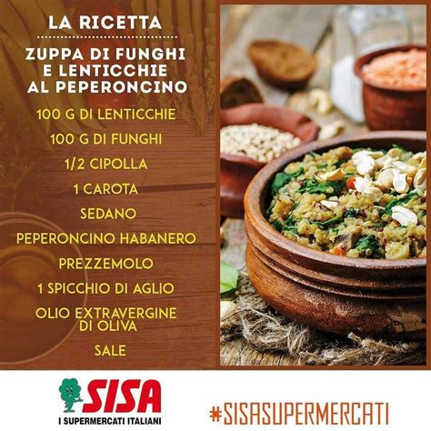 SISAricette Zuppa Di Lenticchie E Funghi Porcini Al Peperoncino