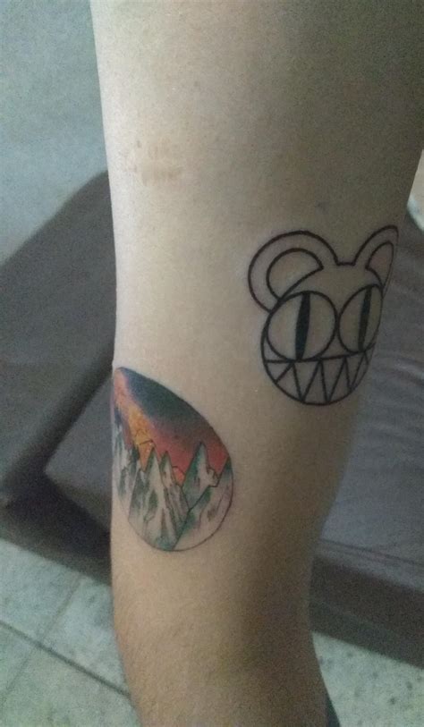 Got it after spending 3 years working in japan at a job i hated but allowed me to travel as much as i wanted. Finally got my first (and second) Radiohead tattoo ...