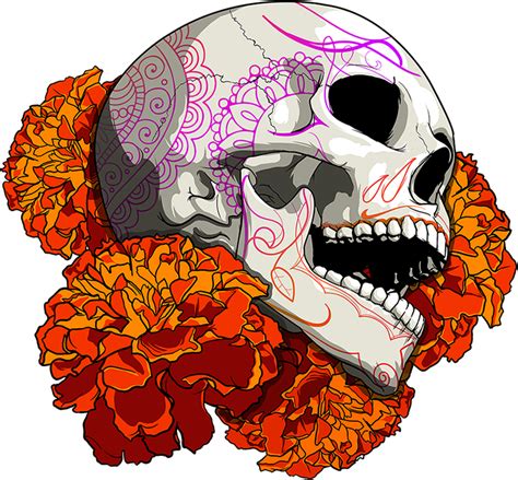 Cempaxóchitl Skull on Behance