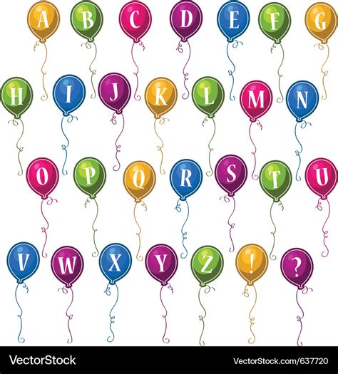 Balloon Alphabet Letters Printable