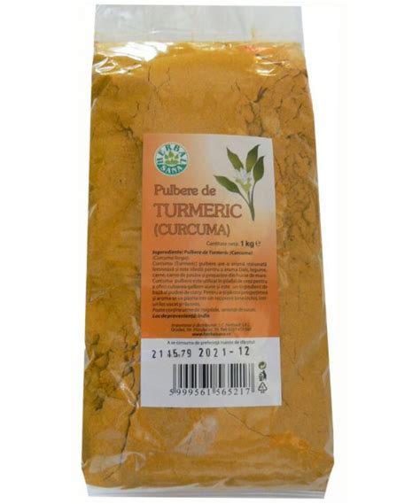 Turmeric Pulbere 1 Kg Herbavit Herbavit Naturisti Ro