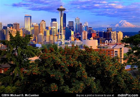 Mount Rainier Stands Ominous Above The Seattle Skyline Picture Seattle