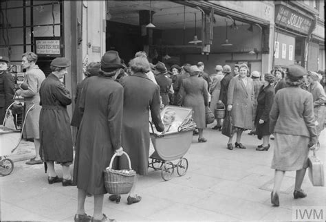 Britain Queues For Food Rationing And Food Shortages In Wartime
