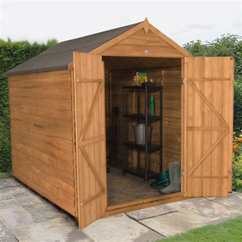 6x8 Apex Overlap Wooden Shed With Assembly Service Departments Diy