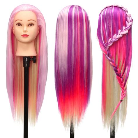 27 Colorful Hair Styling Practice Mannequin Head Training Head