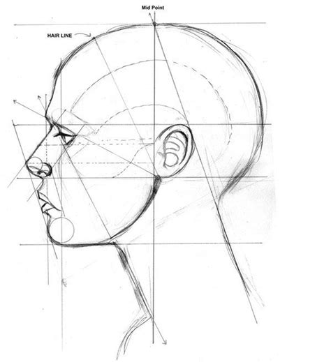 Как рисовать лицо человека в профиль Рисовать Рисование Рисование лиц