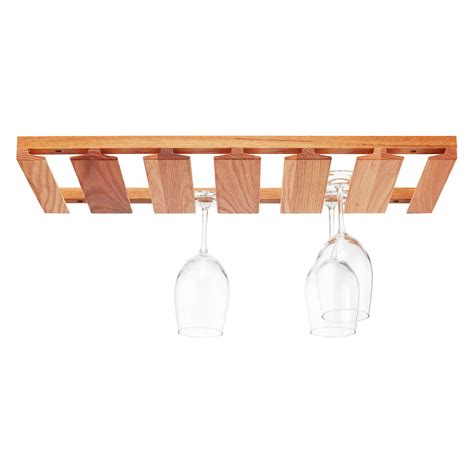 jk adams oak undercabinet wine glass rack