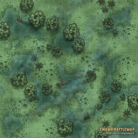 Swamp Battlemap Dndmaps Dungeon Maps Tabletop Rpg Maps Fantasy Map