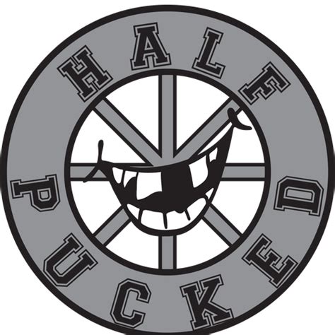 Logo For Hockey Team Jersey Funny Creative Team Name Half Pucked