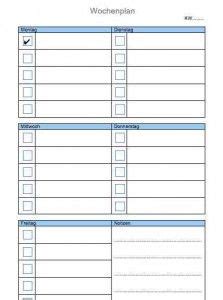 In zeiten von selfmanagement sind wochenpläne sehr beliebt geworden. Wochenplan Vorlage | Wochenplan vorlage, Wochen planer ...