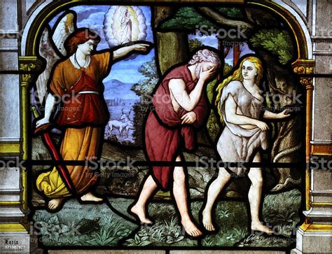 Adam And Eve Banished From The Garden Of Eden Stock Photo Download