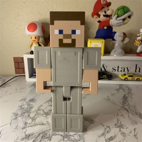 Minecraft Steve In Iron Armor 85 Inch Large Scale Action Figure No