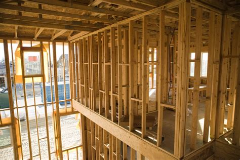 An Interior View Of A New Home Under Construction Carpentry For