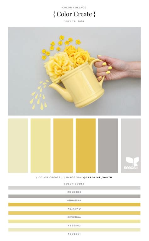 Yellow And Gray Color Palette Yellow Grey Color Palette Color Schemes