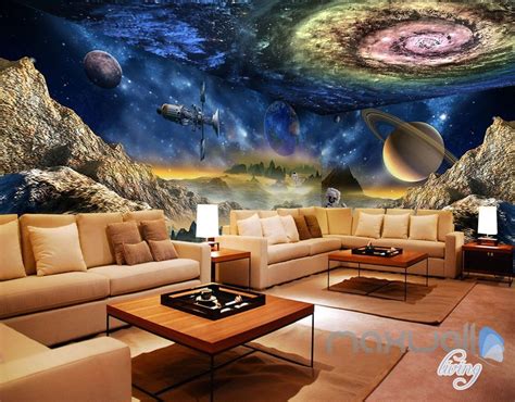 3d Galaxy Swirl Space Explore Science Entire Living Room Wallpaper Wall
