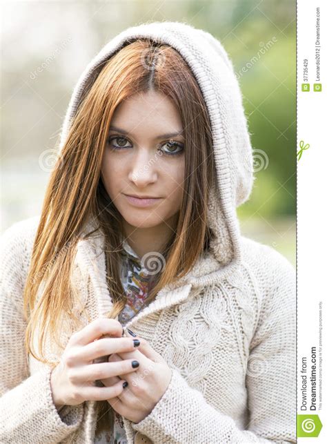Portrait Of Attractive Young Urban Girl Outdoor Stock Image Image