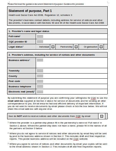 19 Purpose Statement Templates In Pdf Doc