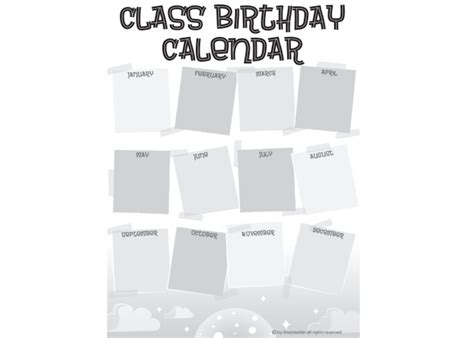 Class Birthday Calendar Studyladder Interactive Learning Games