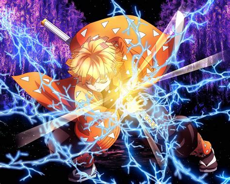 Zenitsu Wallpaper In 2021 Anime Heaven Cool Anime Wallpapers Slayer