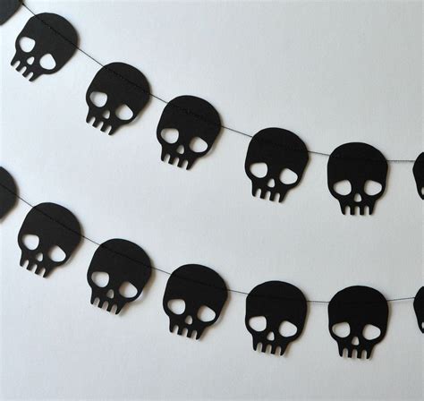 Halloween Garland/ Black Skull Garland $12.oo from esty ScoutAndAcadia