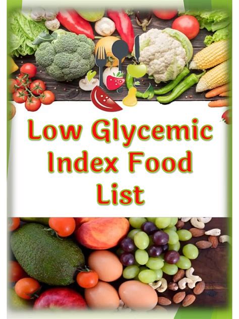 Low Glycemic Index Foods List Pdf Download Instapdf