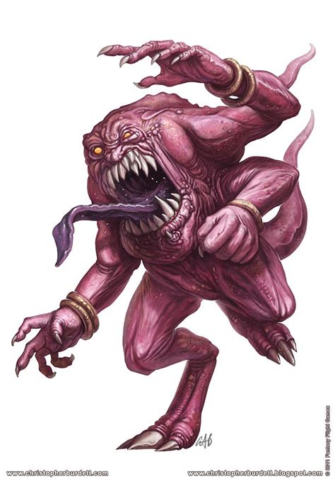 Pink Horror By Christopherburdett Horror Creature Picture Fantasy