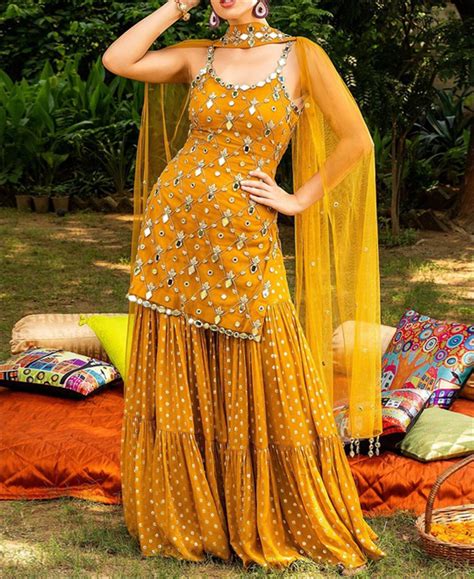 Yellow Sharara Suit Dresses Images 2022