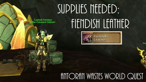 World Of Warcraft Supplies Needed Fiendish Leather Antoran Wastes