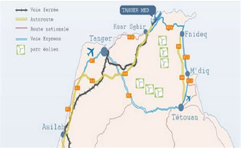 Map Of Infrastructure In Tangier Source