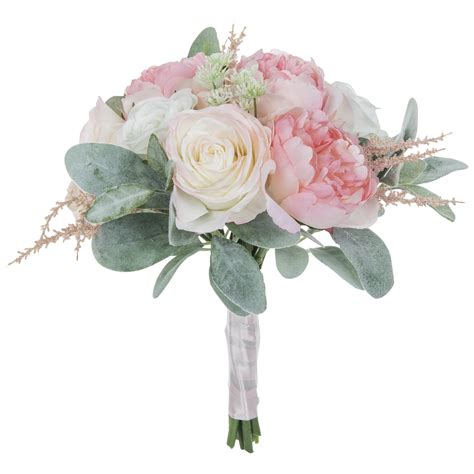 セール特別価格 Artificial Rose Flower Peony Leaves Bridal Bouquet Wedding Home