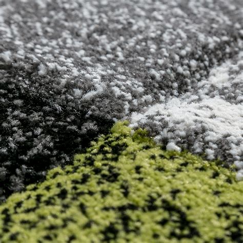 Webteppich flield green 80 x 150 cm grün. Designer Teppich Valencia Modern mit Marmor Optik Kariert ...